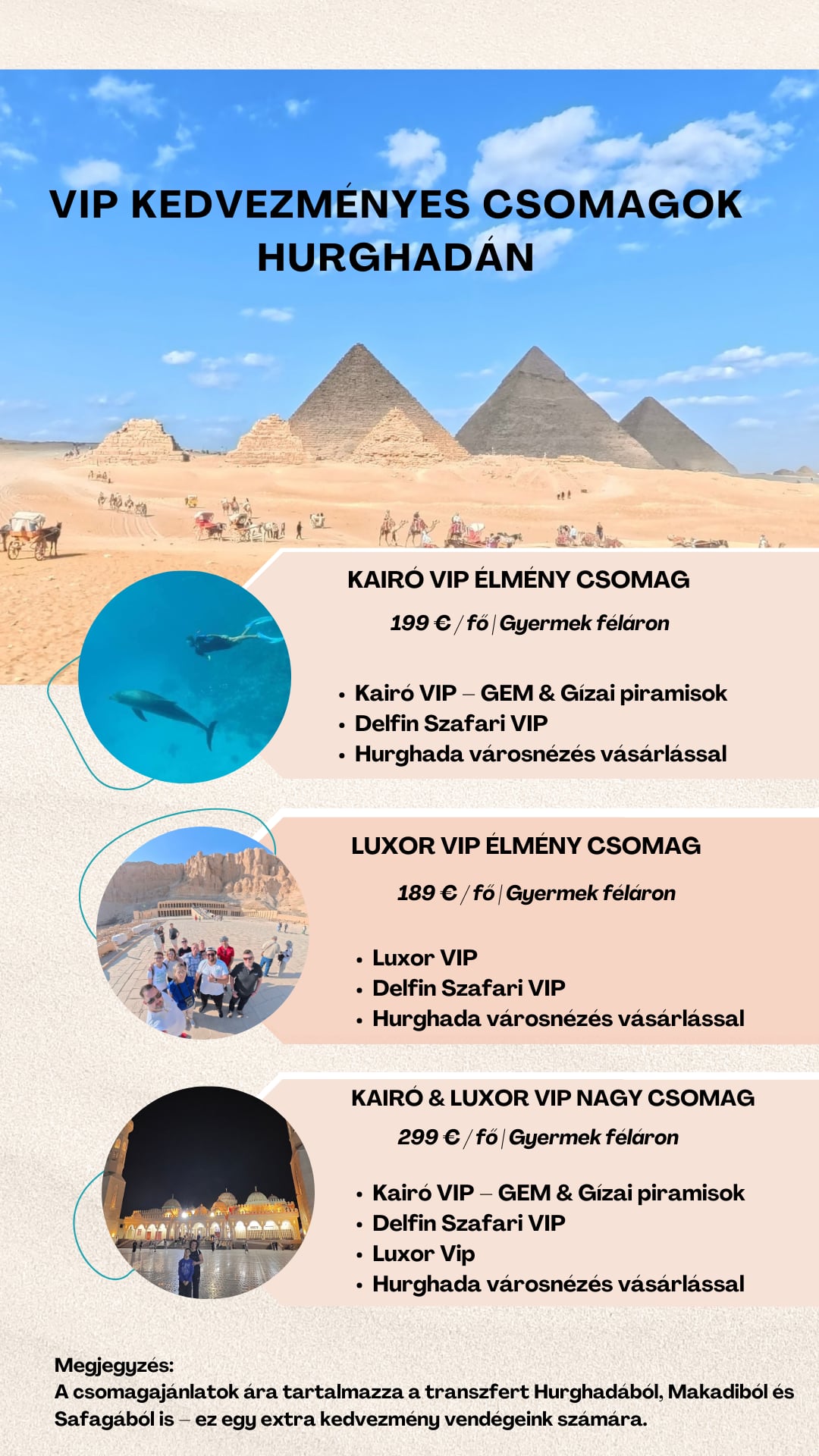 VIP csomagok Hurghada